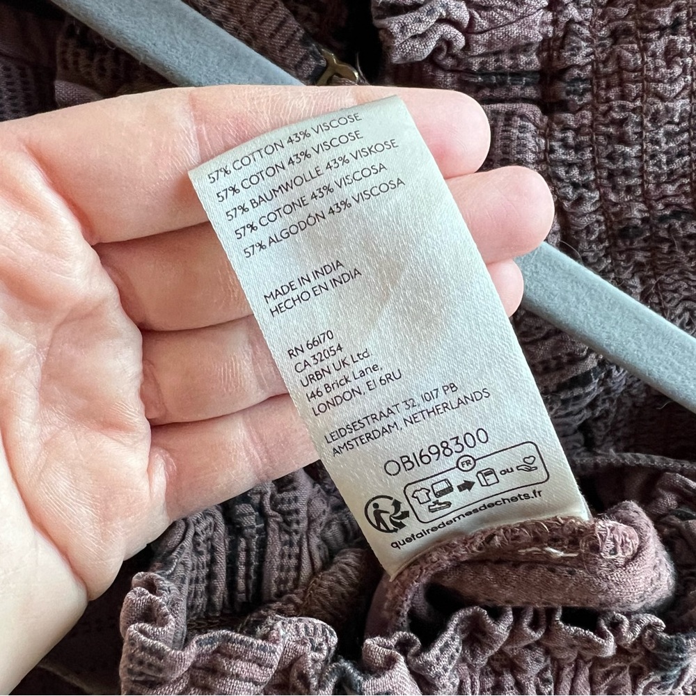 By Anthropologie Balloon-Leg Jumpsuit - Brown Pattern. Tore Out Itchy Tag😀 - Picture 8 of 9